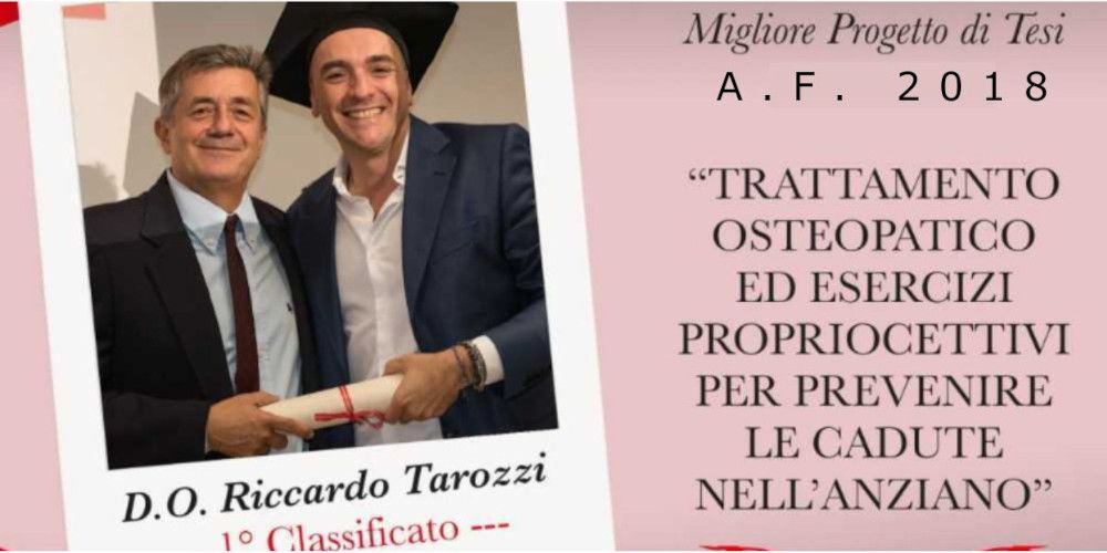 PREMIO MIGLIOR TESI A.A. 2018 | VINCE IL 1° POSTO RICCARDO TAROZZI